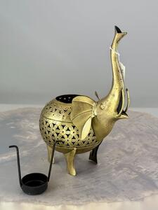 Tepaná lampička Slon Indie 27 cm