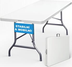 Bufetový stůl KAMIL sklápěcí, 76x183x74cm, bílá Casaria