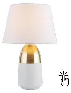 Searchlight EU60340 - Stolní lampa TOUCH 1xE14/40W/230V bílá/zlatá SR0356