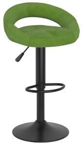 Barová stolička světle zelená samet