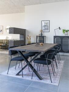 House Nordic Jídelní stůl Toulon (Jídelní stůl v barvě kouřového olejovaného dubu se zvlněným okrajem - připravený na rozkládací desky\n\n240x95xh75cm)