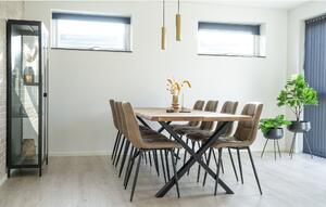House Nordic Jídelní stůl 240 cm Toulon (Jídelní stůl v barvě dub olejovaný se zvlněnou hranou - připravený na rozkládací desky\n\n240x95xh75cm)