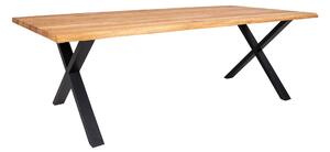 House Nordic Jídelní stůl, dub olejovaný se zvlněným okrajem, připravený k rozšíření\n95x240x75 cm (Přírodní)