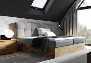 Manželská postel ISABELA, 120x200, dub lancelot/černá