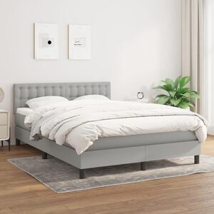Box spring postel s matrací světle šedá 140 x 200 cm textil 3140377