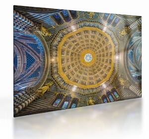 Skleněný obraz stropu Sienského kostela (70x50 cm)