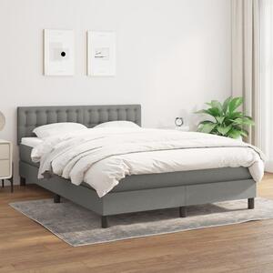 Box spring postel s matrací tmavě šedá 140x200 cm textil 3140378