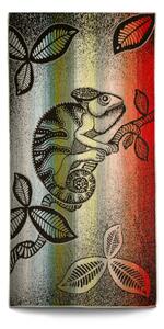 Plážová osuška Veba ZARA Africké léto chameleon III. Velikost: 75x150 cm