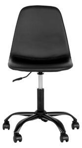 Stavitelná černá kancelářská židle Star z umělé kůže