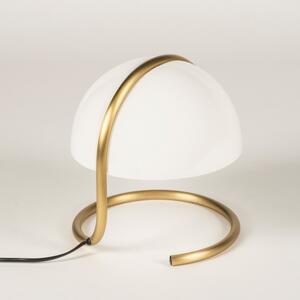 Stolní skleněná lampa Art Deco White and Gold (LMD)
