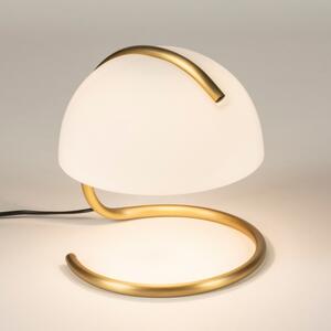 Stolní skleněná lampa Art Deco White and Gold (LMD)