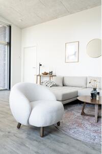 Nordic Experience Bílé designové lounge křeslo z umělé jehněčí kožešiny Latama
