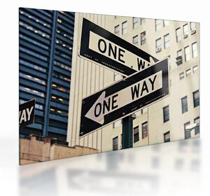 Skleněný obraz - New York ONE WAY (70x50 cm)