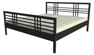 Nábytek ATIKA s.r.o. Kovová postel CROSS Povrchová úprava: stříbrná RAL 9006, Rozměr: 90 x 200 cm