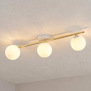 Stropní svítidlo SPLENDI 3 – bílé, opálové sklo, 3× E14, šířka 80 cm