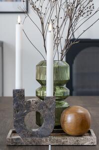House Nordic Váza ze skla, zelená, kulatá, Ø12x25 cm (Zelená)
