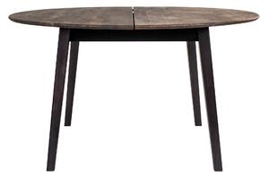 Kulatý jídelní stůl Martila 140 cm z kouřového bukového dřeva a kovu, přírodní/černá