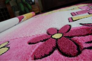 Dywany Lusczow Dětský koberec HAPPY TEDDY růžový
