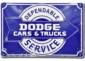 Plechová cedule Dodge Dependable Service 45 cm x 30 cm