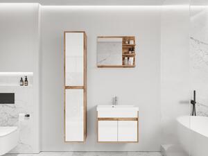 Koupelnový nábytek Garmuzo, Barva: wotan / wotan + bílý lesk, Sifon k umyvadlu: ne, Baterie: ne Mirjan24 5903211327803