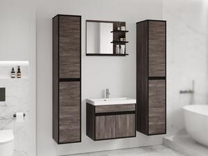 Koupelnový nábytek Garmuzo XL, Barva: wotan / wotan + bílý lesk, Sifon k umyvadlu: ne, Baterie: Maro Blo 020M Mirjan24 5903211328053