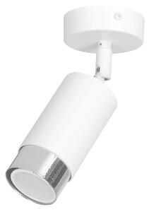 Stropní svítidlo HIRO 1 – bílé / chromové, 1× GU10, šířka 8 cm