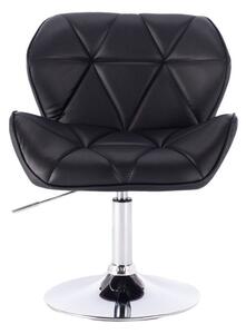LuxuryForm Židle MILANO na kulaté podstavě - černá