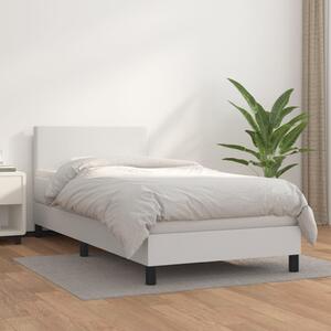 Box spring postel s matrací bílá 80 x 200 cm umělá kůže 3140970
