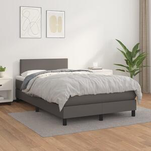 Box spring postel s matrací šedá 120x200 cm umělá kůže 3140997
