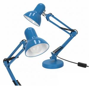 Stolní lampa AURIQ 1xE27/60W/230V modrá