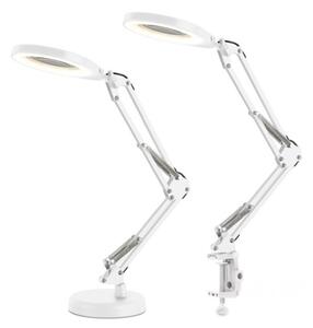LED Stm. stolní lampa s lupou 2v1 AURIQ LOUPE LED/10W/5V 3000/4000/6500K bílá