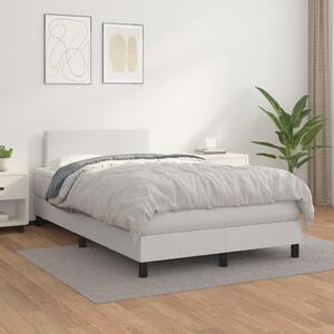 Box spring postel s matrací bílá 120x200 cm umělá kůže 3140994
