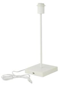 Stolní lampa s USB portem 1xE27/15W/230V bílá