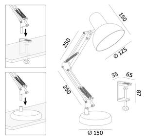 Stolní lampa AURIQ 1xE27/60W/230V růžová