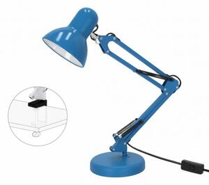 Stolní lampa AURIQ 1xE27/60W/230V modrá