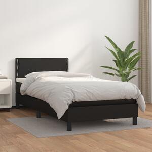 Box spring postel s matrací černá 90x190 cm umělá kůže 3141035