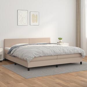 Box spring postel s matrací cappuccino 200 x 200 cm umělá kůže 3141028