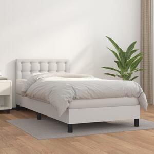 Box spring postel s matrací bílá 80 x 200 cm umělá kůže 3141090