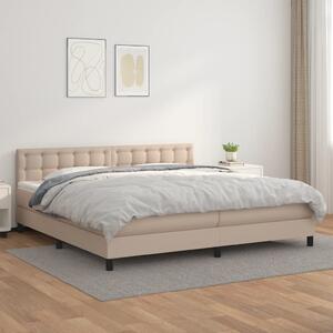 Box spring postel s matrací cappuccino 200 x 200 cm umělá kůže 3141148
