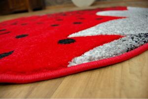 Dywany Lusczow Dětský koberec HAPPY Strawberry červený