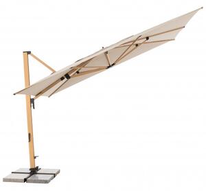 Doppler ALU WOOD XL 4x3 m - výkyvný zahradní slunečník s boční tyčí : Desén látky - 820