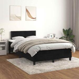 Box spring postel s matrací černá 120 x 200 cm samet 3141235