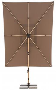 Doppler ALU WOOD XL 4x3 m - výkyvný zahradní slunečník s boční tyčí : Desén látky - 846