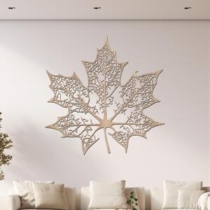 Dřevo života | Dřevěná dekorace na stěnu Podzimí list | Rozměry (cm): 40x40 | Barva: Bílá