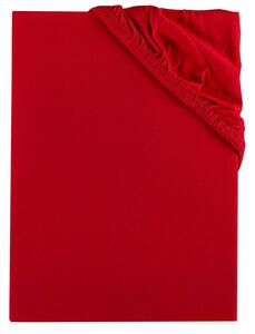 Prostěradlo červené jersey EMI: Prostěradlo prodloužené 160x220