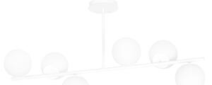Stropní svítidlo BIOR 6 – celobílé, sklo, 6× E14, šířka 100 cm