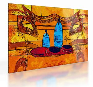 Skleněný obraz - Starověká malba (70x50 cm)