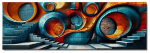 Obraz na plátně - Morseovy schody FeelHappy.cz Velikost obrazu: 90 x 30 cm