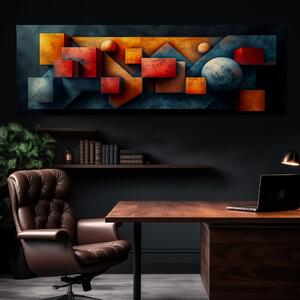 Obraz na plátně - Morseovy kvádry FeelHappy.cz Velikost obrazu: 120 x 40 cm