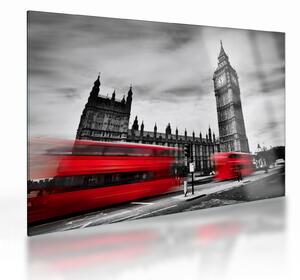 Skleněný obraz - Londýnské Houses of Parliament (70x50 cm)